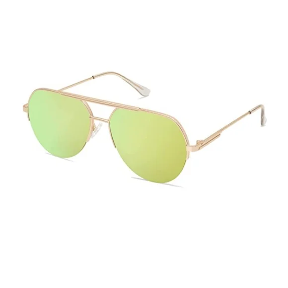 ?New Gold Classic Aviator Sunglasses for Women Men Semi-Rimless Shades GUVIVI Retro Gold Aviator Sunglasses for Women Men, 2025  main image 2